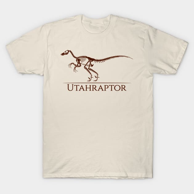 Utahraptor Skeleton T-Shirt by Meca-artwork